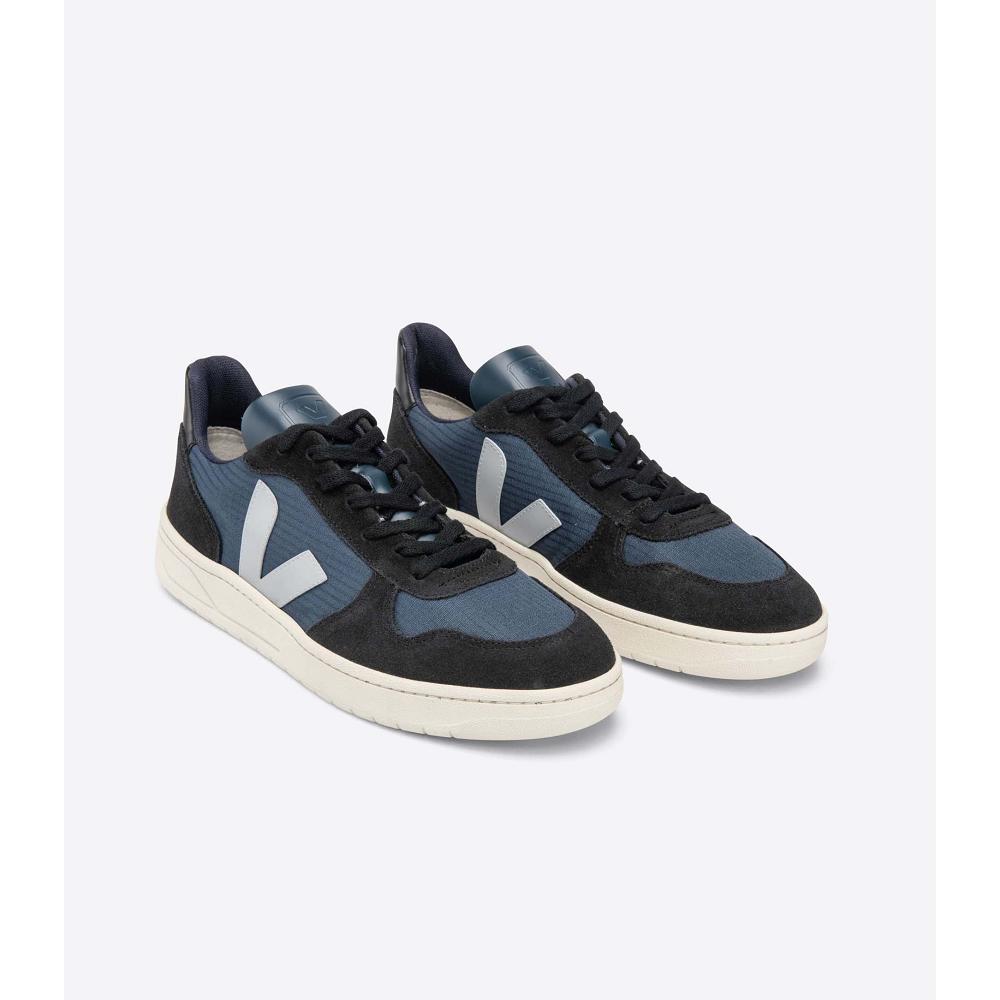 Veja V-10 RIPSTOP Sneakers Heren Black/Blue | NL 326NWY